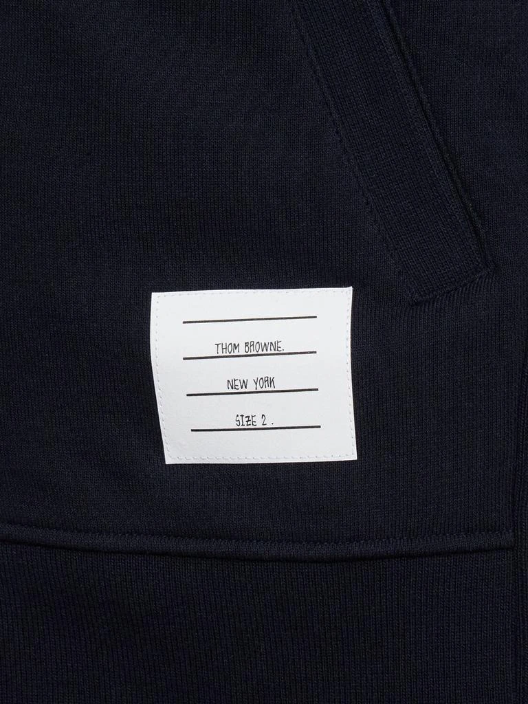 商品Thom Browne|Zip-up Stripes Cotton Sweatshirt Hoodie,价格¥6882,第3张图片详细描述