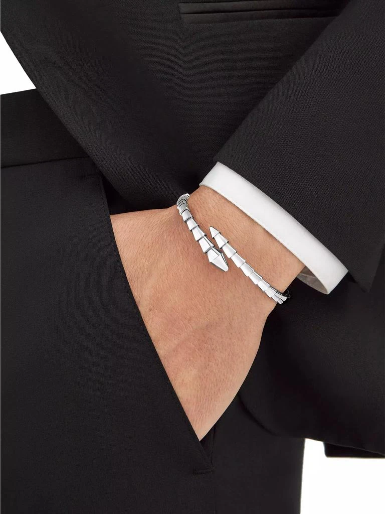 商品BVLGARI|Serpenti Viper 18K White Gold Wrap Bracelet,价格¥56458,第5张图片详细描述