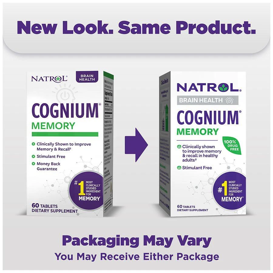 商品Natrol|Cognium Memory 100 mg Tablets,价格¥139,第2张图片详细描述