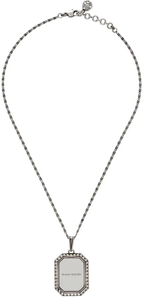 商品Alexander McQueen|Silver Medallion Necklace,价格¥1200,第1张图片