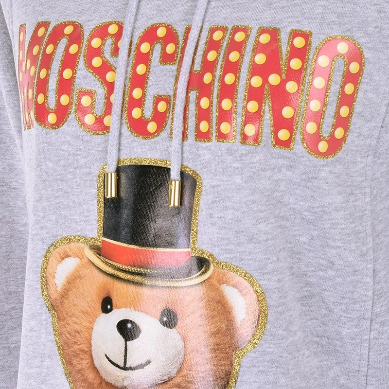 Moschino 莫斯奇诺 女士灰色长款卫衣式连衣裙 EV0453-0527-3485 商品