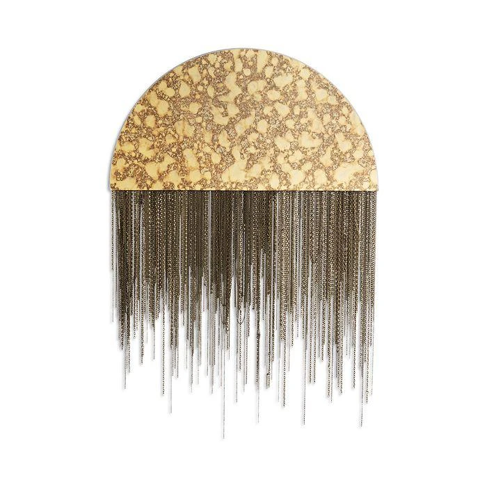 商品Candice Luter|Aria Solo Half Circle Mirror with Brass Chain Fringe,价格¥5040,第1张图片