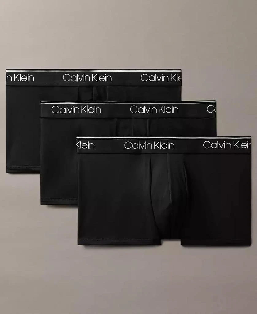 商品Calvin Klein|Men's 3-Pack Microfiber Stretch Low-Rise Trunk Underwear,价格¥210,第1张图片