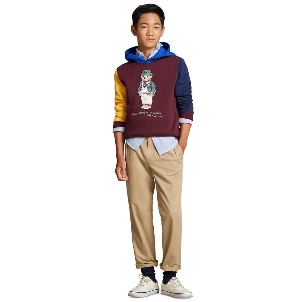 商品Ralph Lauren|Big Boys Polo Bear Color-Blocked Fleece Hoodie,价格¥320,第2张图片详细描述