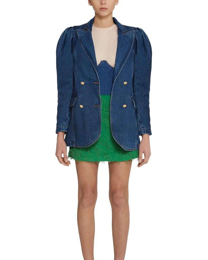 商品Amotea|Baby Mini Skirt In Green Fil Coupe,价格¥859,第3张图片详细描述