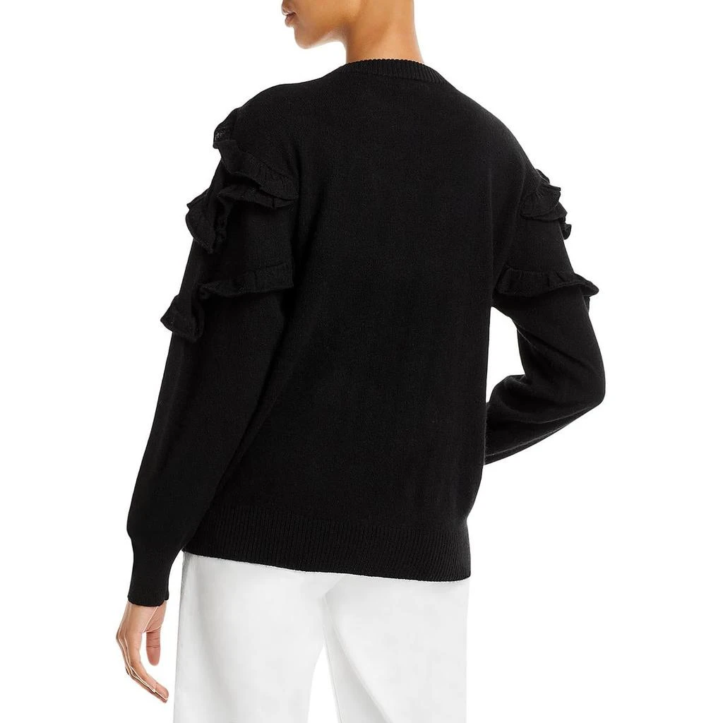 商品AQUA|Womens Cashmere Ribbed Knit Pullover Sweater,价格¥417,第2张图片详细描述