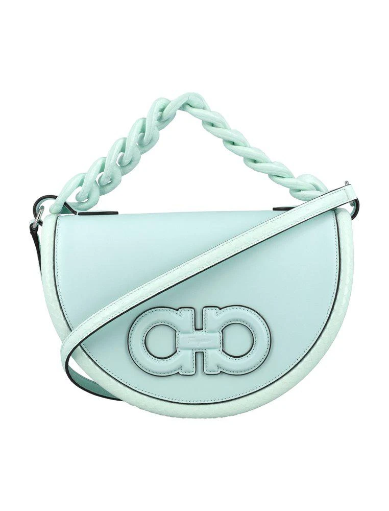 商品Salvatore Ferragamo|Salvatore Ferragamo Aura Chain-Linked Shoulder Bag,价格¥13133,第1张图片