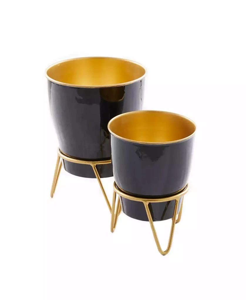 商品Novogratz Collection|Metal Indoor Outdoor Planter with Removable Stand Set of 2,价格¥505,第5张图片详细描述