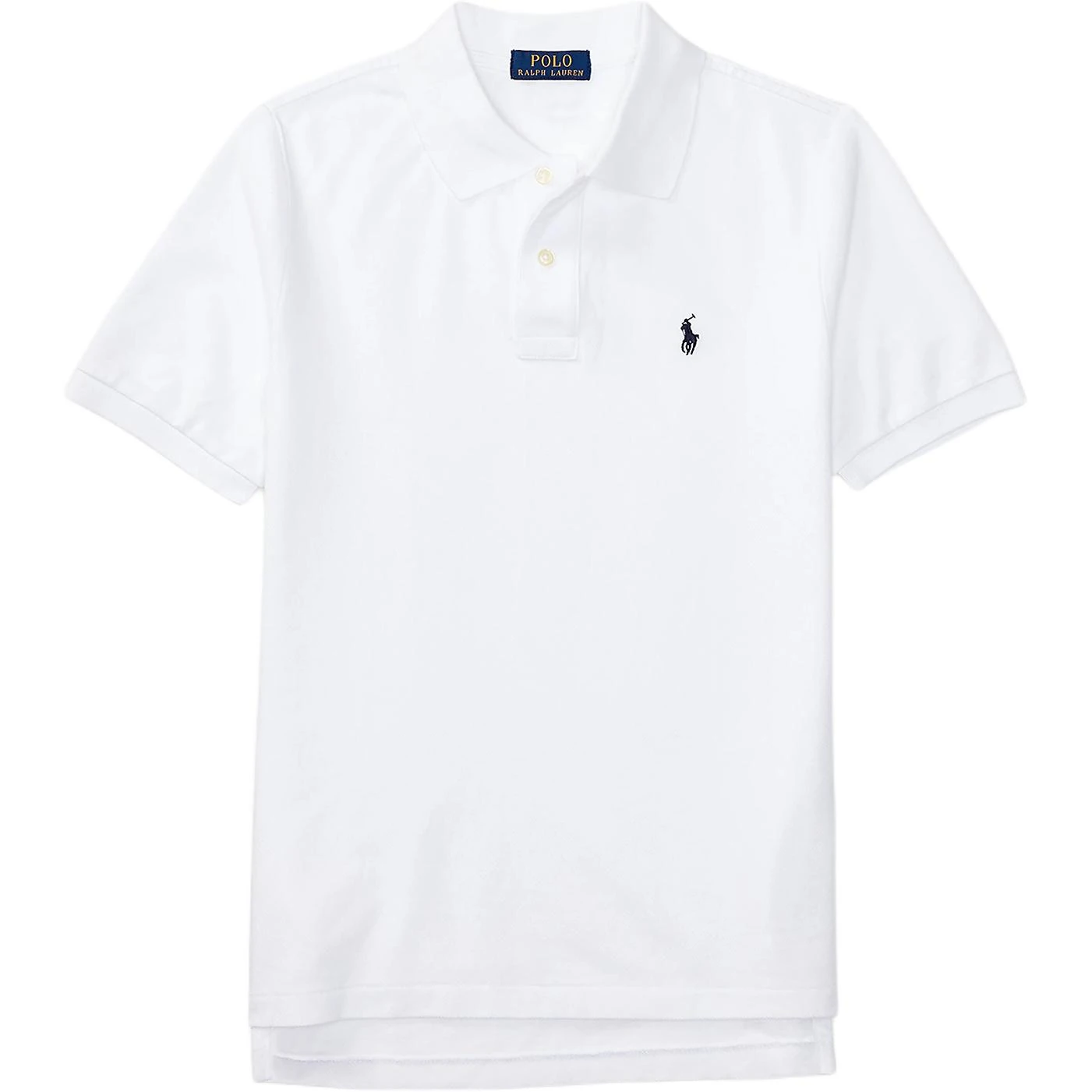 商品[国内直发] Ralph Lauren|SS23 Logo纯色刺绣套头短袖Polo衫 童款 白色,价格¥489,第1张图片