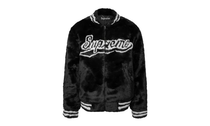 商品Supreme|Supreme Faux Fur Varsity Jacket,价格¥7659,第1张图片