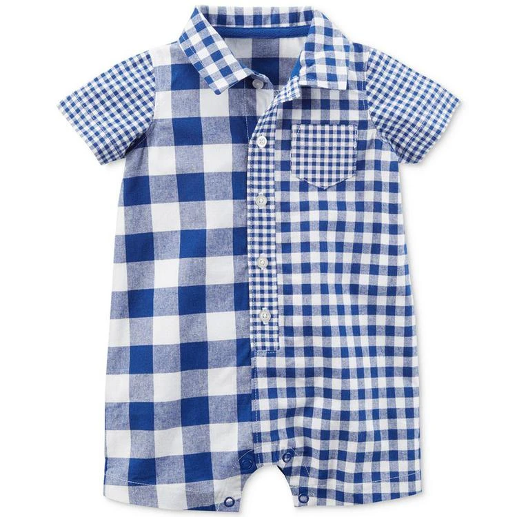 商品Carter's|Cotton Checkered Romper, Baby Boys,价格¥68,第1张图片