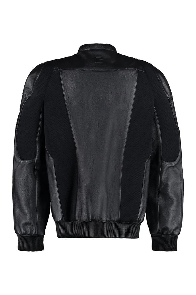 商品Balmain|Balmain Zipped Leather Bomber Jacket,价格¥13943,第2张图片详细描述