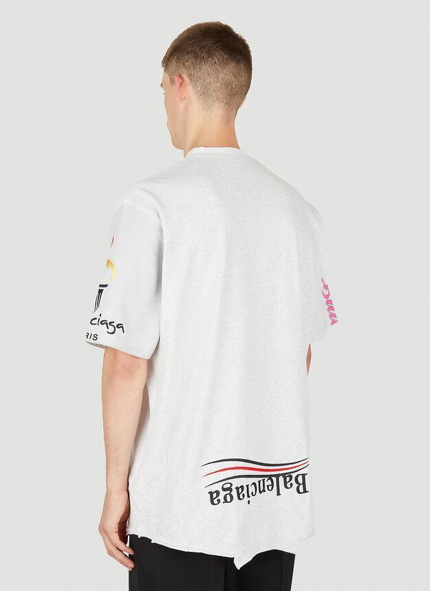 商品Balenciaga|Upside Down T-Shirt in White,价格¥6841,第6张图片详细描述