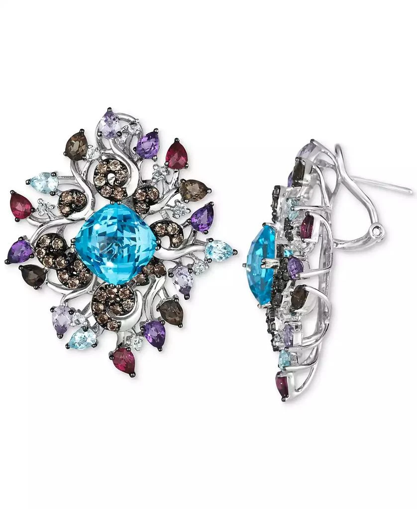 商品Le Vian|Multi-Gemstone Cluster Statement Earrings (15-5/8 ct. t.w.) in 14k White Gold,价格¥36095,第2张图片详细描述