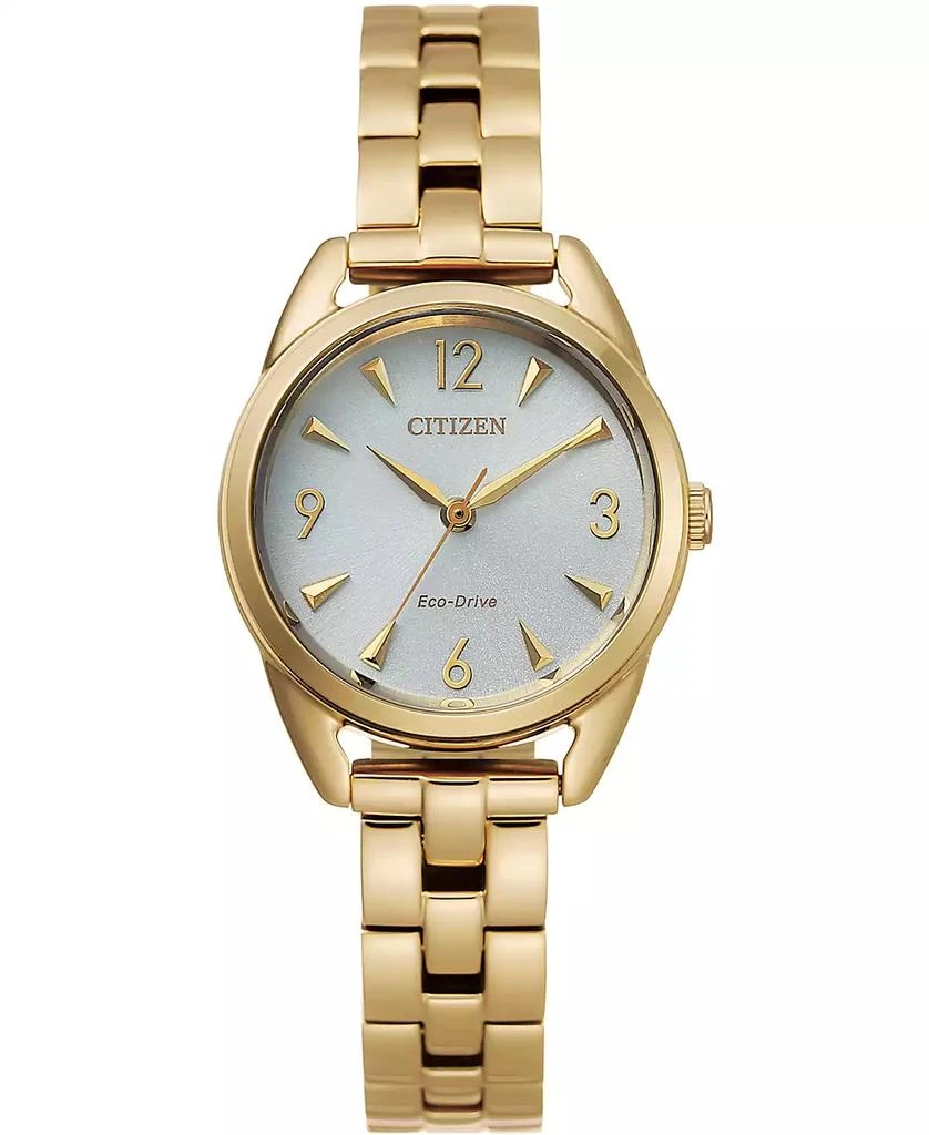 商品Citizen|Drive From Eco-Drive Women's Gold-Tone Stainless Steel Bracelet Watch 27mm,价格¥2196,第1张图片