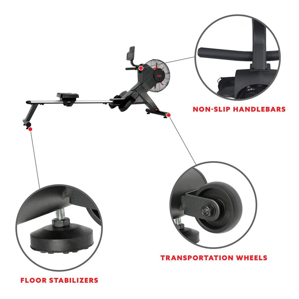 商品Sunny Health & Fitness|Sunny Health & Fitness Carbon Premium Air Magnetic Rowing Machine,价格¥4347,第5张图片详细描述