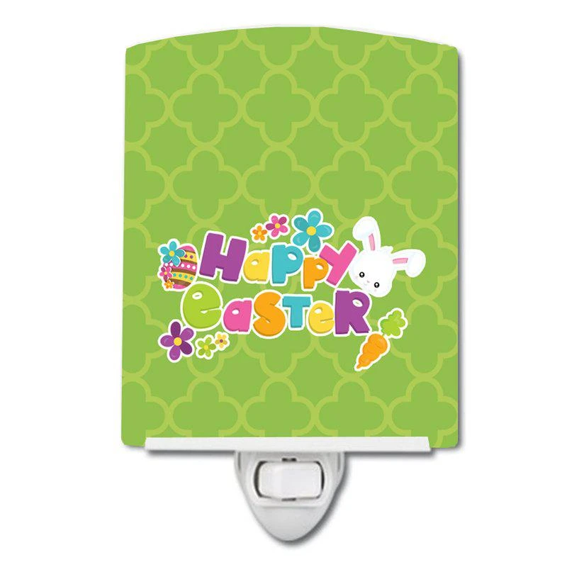商品Caroline's Treasures|Happy Easter Green Quatrafoil Ceramic Night Light,价格¥204,第1张图片