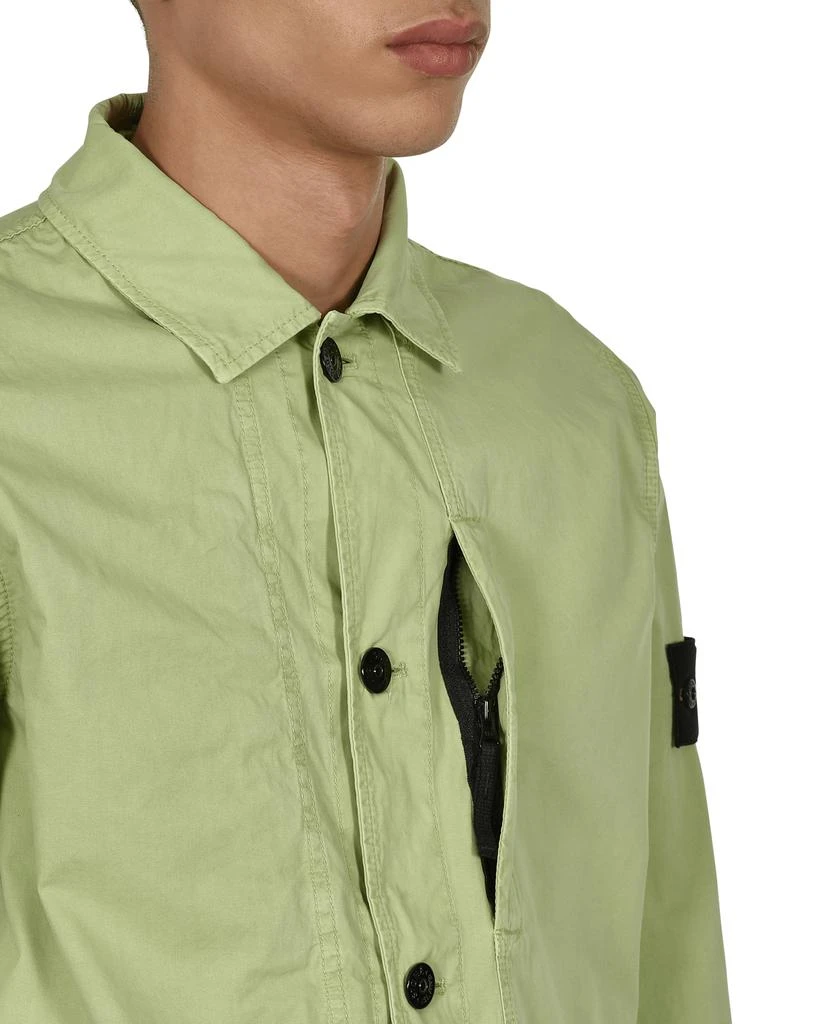 商品Stone Island|Garment Dyed 'OLD' Effect Overshirt Green,价格¥2782,第5张图片详细描述