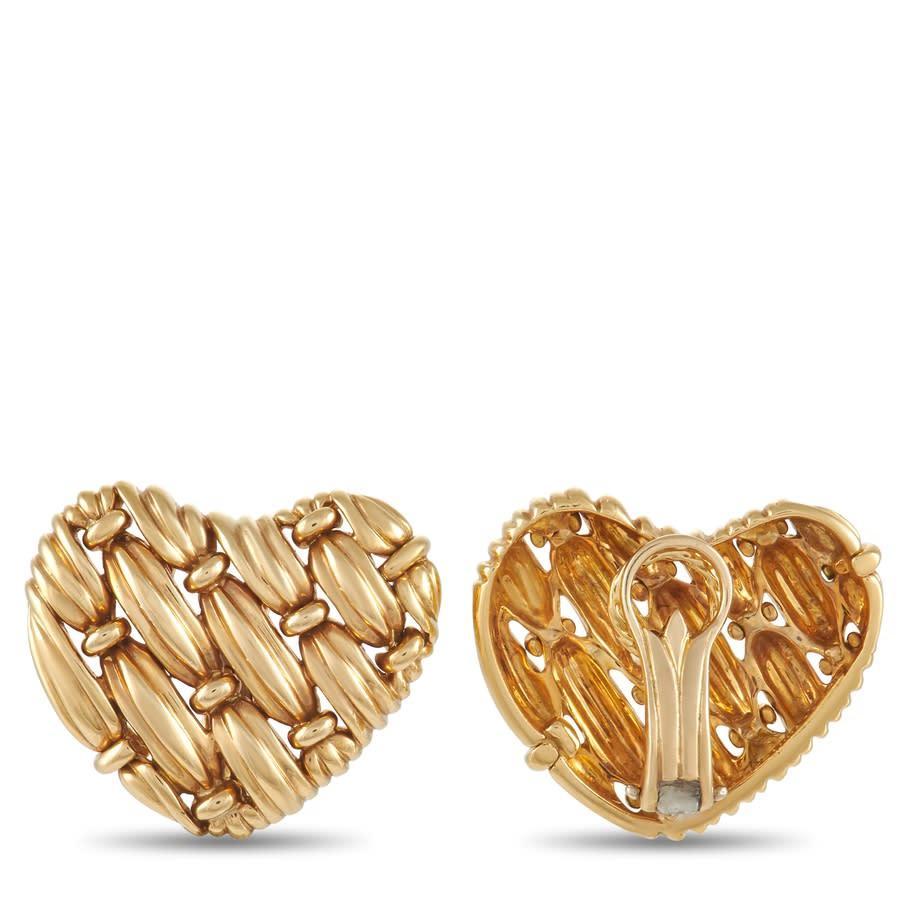 商品[二手商品] Tiffany & Co.|Pre-Owned Tiffany  Co. 18K Yellow Gold Heart Clip On Earrings,价格¥23426,第4张图片详细描述