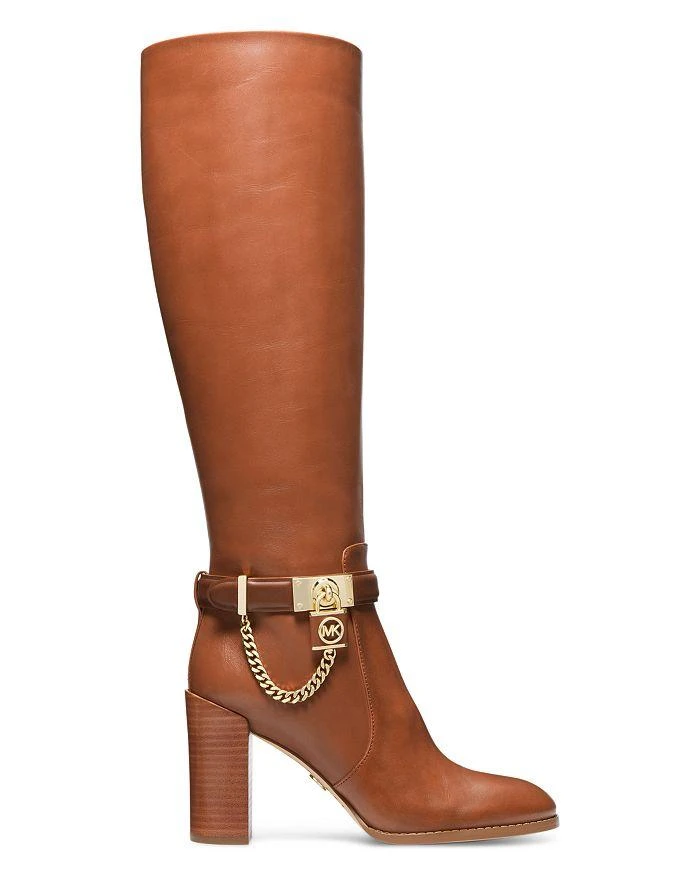 商品Michael Kors|Women's Hamilton Block Heel To the Knee Boots,价格¥1434,第3张图片详细描述