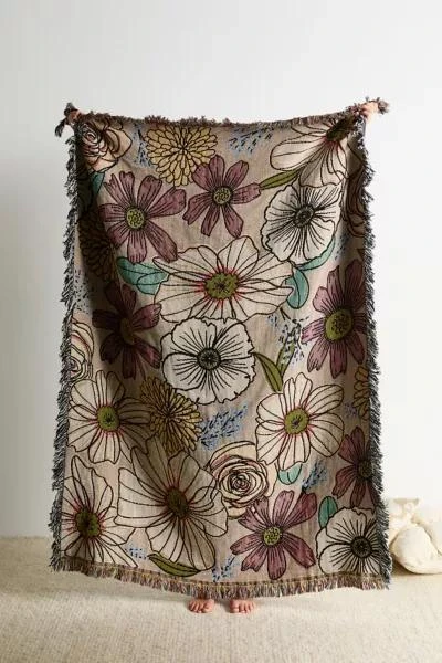 商品Calhoun & Co.|Calhoun & Co. Pastel Garden Tapestry Throw Blanket,价格¥941,第2张图片详细描述