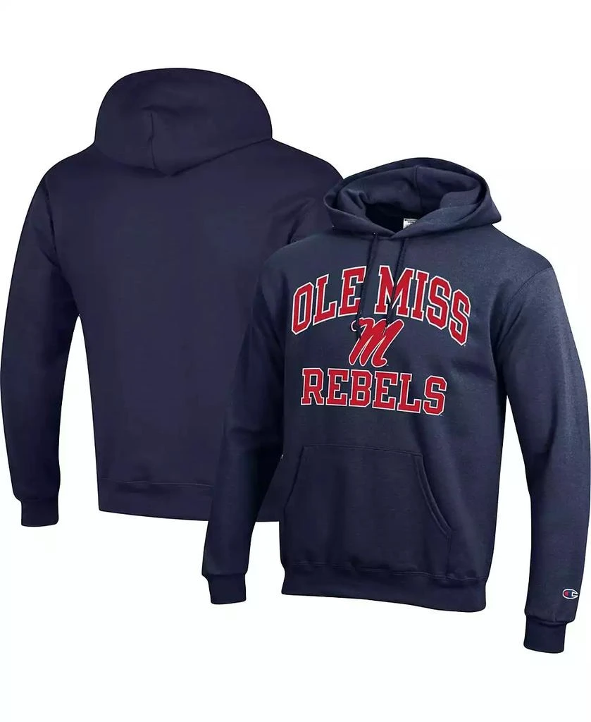 商品CHAMPION|Men's Navy Ole Miss Rebels High Motor Pullover Hoodie,价格¥337,第1张图片