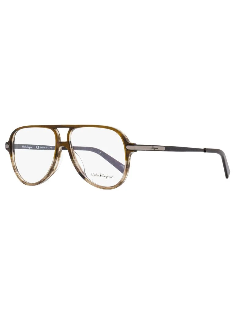 商品Salvatore Ferragamo|Salvatore Ferragamo Men's Pilot Eyeglasses SF2855 340 Mustard/Taupe 57mm,价格¥627,第1张图片