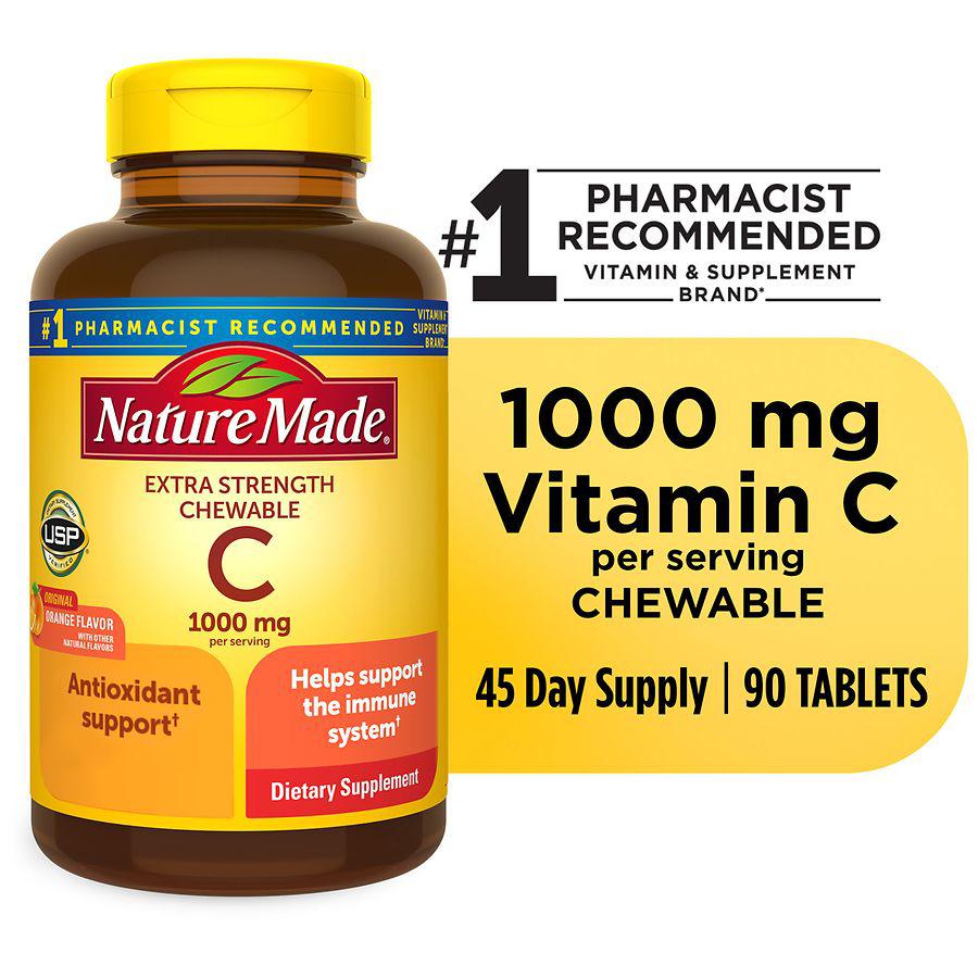 Extra Strength Dosage Chewable Vitamin C 1000 mg Tablets商品第7张图片规格展示