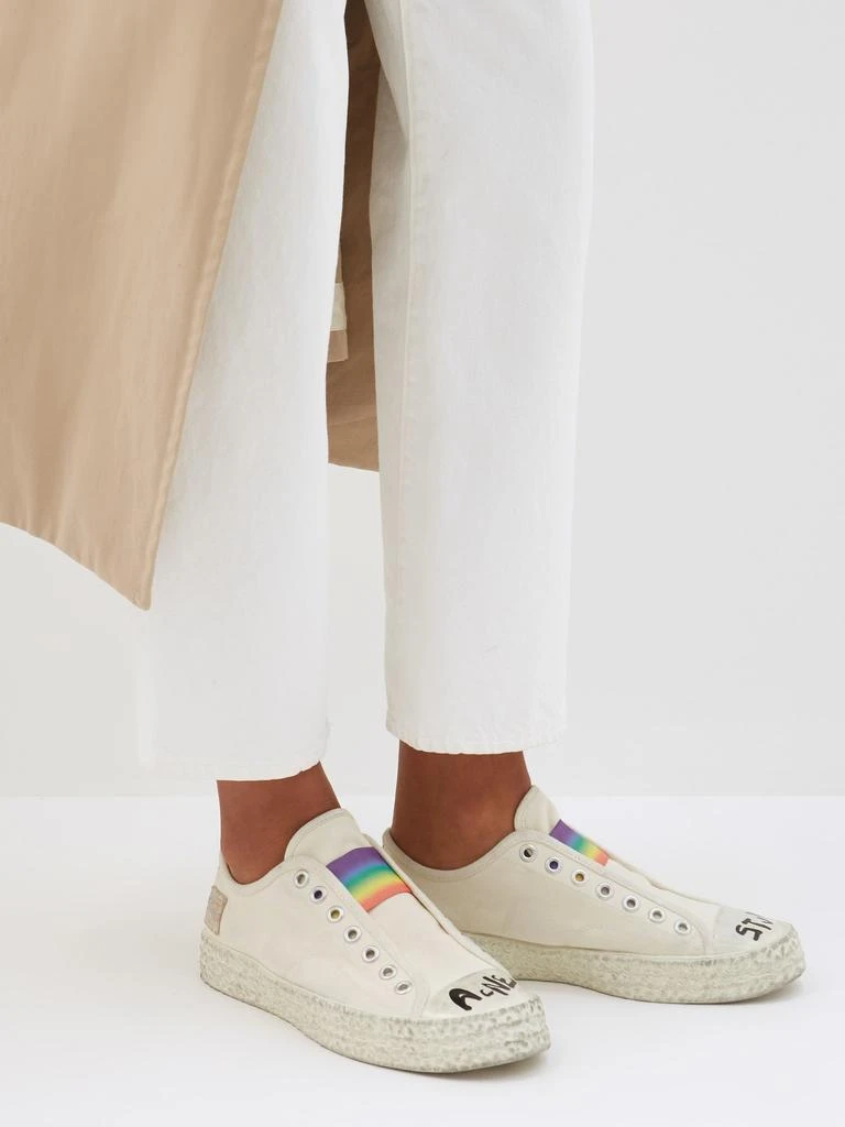 商品Acne Studios|Ballow rainbow-strap slip-on canvas trainers,价格¥1085,第3张图片详细描述