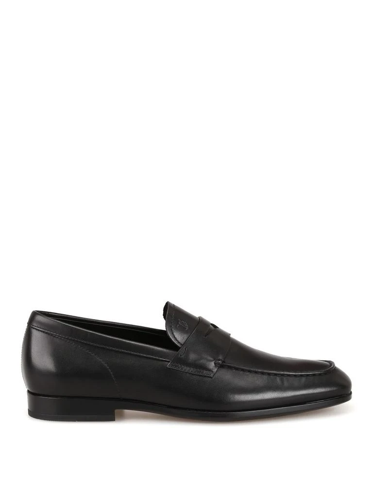 商品Tod's|Tod's men's black leather loafers,价格¥4608,第1张图片