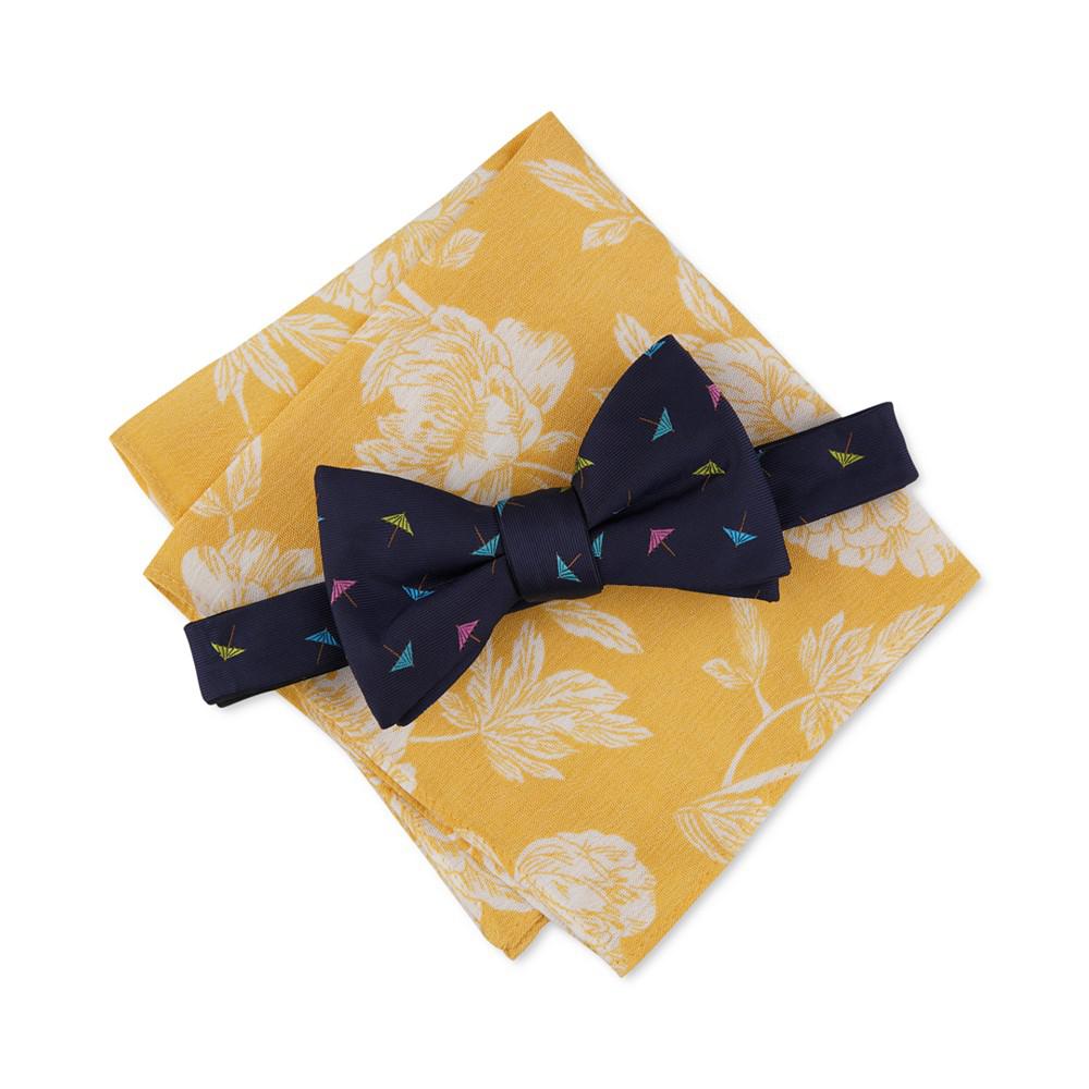 Men's Cocktail Umbrellas Bow Tie & Pocket Square Set, Created for Macy's商品第1张图片规格展示