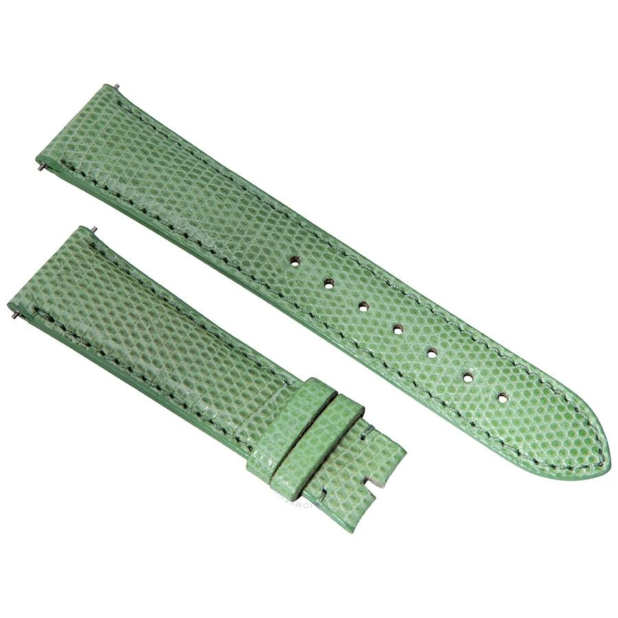 商品Hadley Roma|Matte Pastel Green Lizard Leather Strap,价格¥261,第1张图片