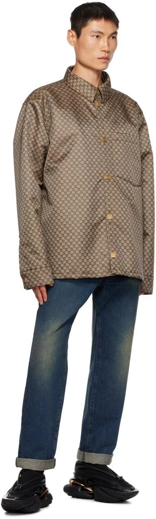 商品Balmain|Brown Padded Jacket,价格¥20438,第4张图片详细描述