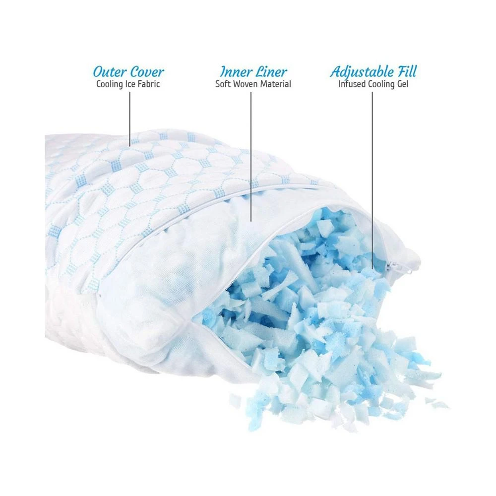 商品Nestl|Heat and Moisture Reducing Ice Silk and Gel Infused Memory Foam Toddler Pillow - 2 pack,价格¥707,第2张图片详细描述
