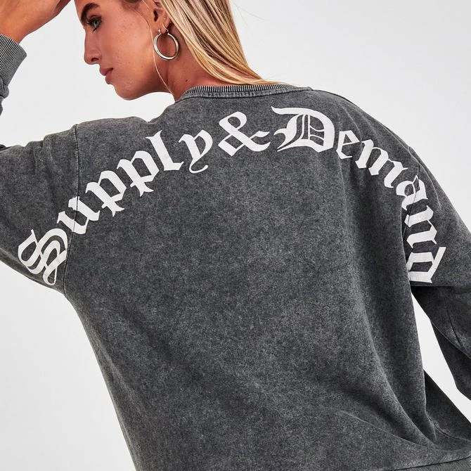 Supply and Demand Women's Supply & Demand Gothic Washed Crewneck Sweatshirt 9