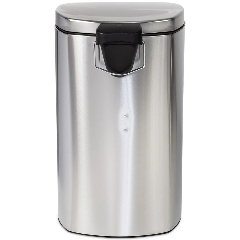 50-Liter Square Stainless Steel Step Trash Can with Soft-Close Lid 商品