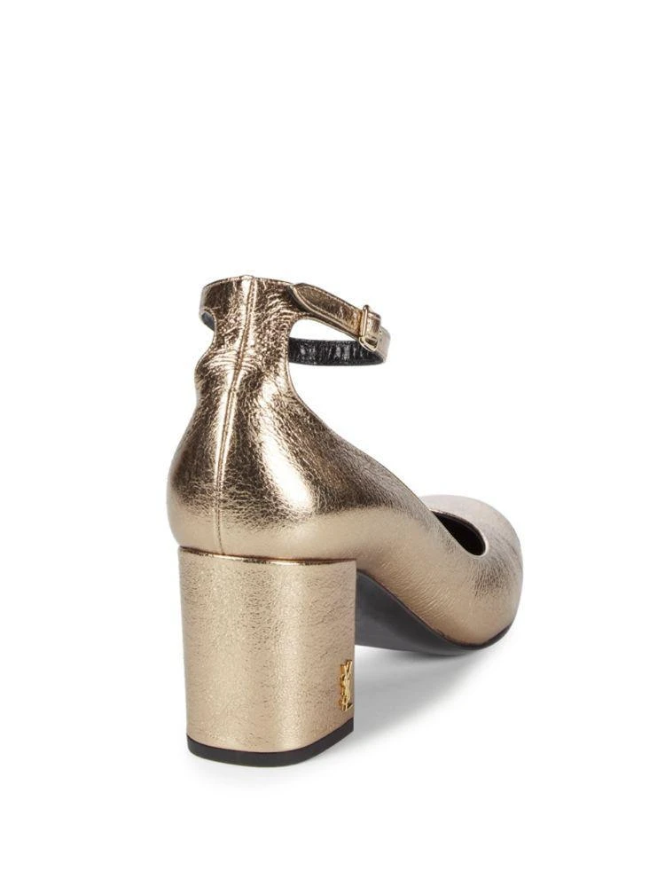 商品Yves Saint Laurent|Block Heel Metallic Pumps,价格¥3705,第2张图片详细描述