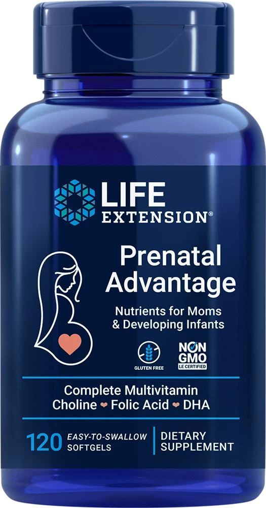 商品Life Extension|Life Extension Prenatal Advantage, 120 softgels (120 easy-to-swallow softgels),价格¥152,第1张图片