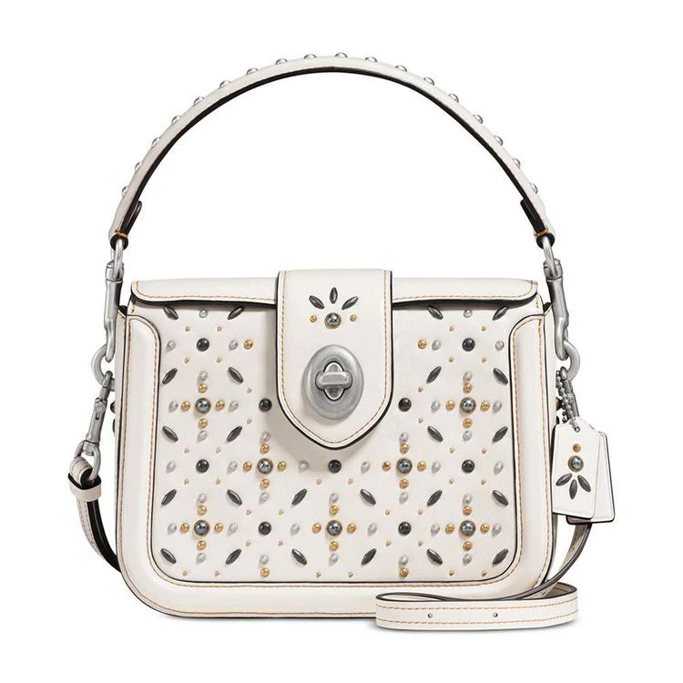 商品Coach|Page铆钉钻饰手拎斜跨两用包,价格¥2199,第1张图片