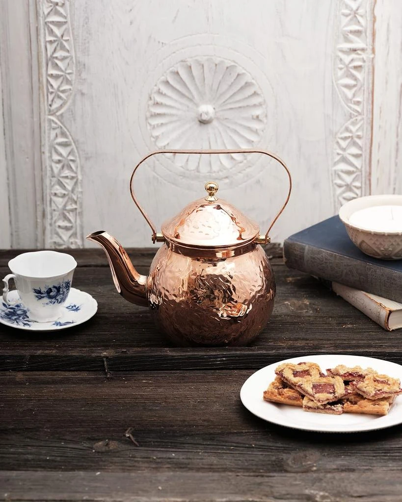 商品Coppermill Kitchen|Vintage Inspired Copper Hand Hammered Teapot,价格¥1223,第4张图片详细描述