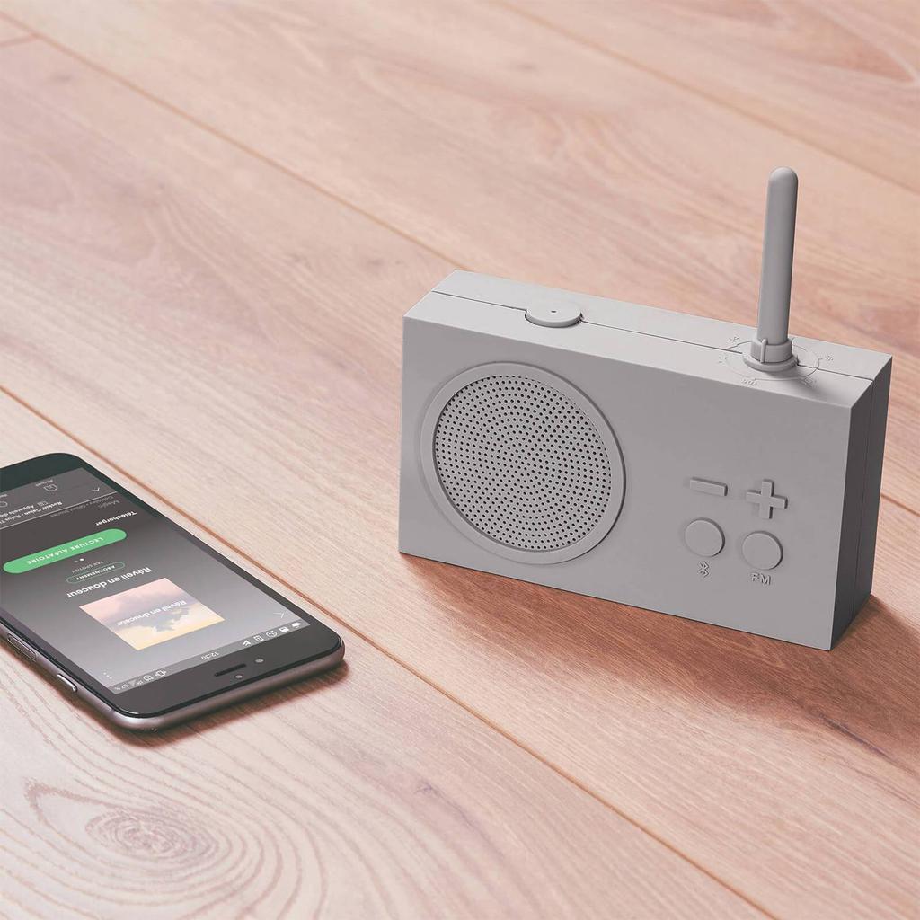 Lexon TYKHO 3 FM Radio and Bluetooth Speaker - Ultimate Grey商品第6张图片规格展示
