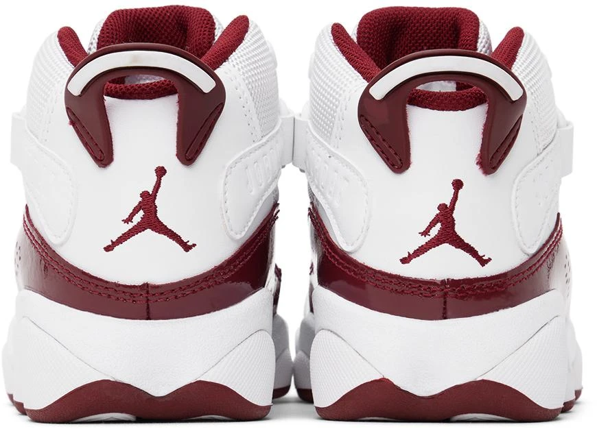 商品Jordan|白色 & 酒红色 6 Rings 儿童高帮运动鞋,价格¥632,第2张图片详细描述