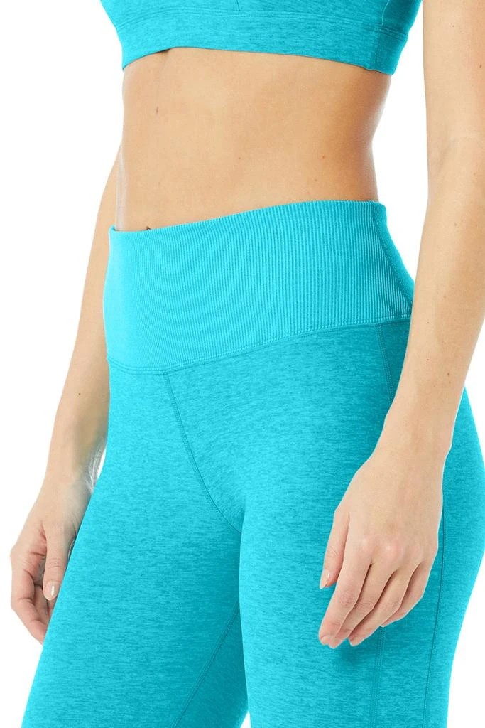 商品Alo|High-Waist Alosoft Lounge Legging - Bright Aqua Heather,价格¥477,第4张图片详细描述