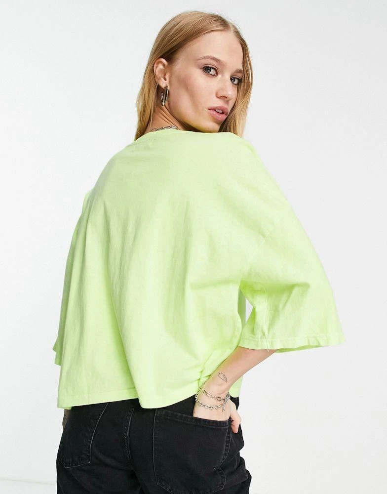 商品Topshop|Topshop short sleeve boxy t-shirt in green,价格¥36,第2张图片详细描述