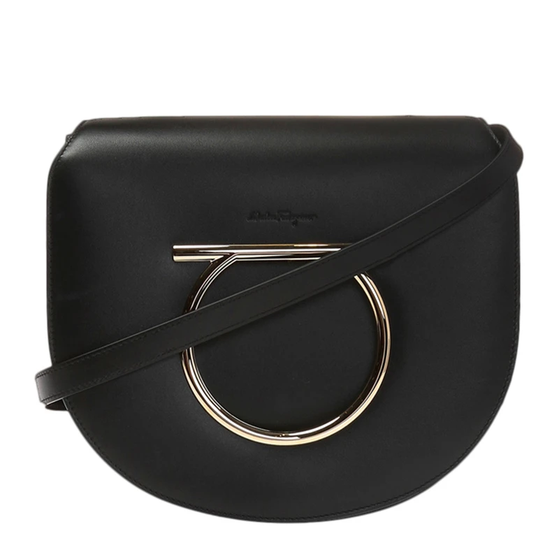 商品[国内直发] Salvatore Ferragamo|Salvatore Ferragamo 菲拉格慕 女士黑色徽标单肩包 21-H002-691251,价格¥6838,第1张图片