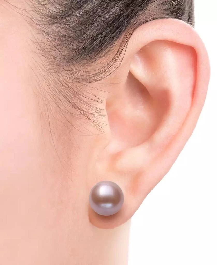 商品Belle de Mer|Pearl Earrings, 14k Gold Cultured Freshwater Pearl Stud Earrings (10mm) (Also Available in Pink Cultured Freshwater Pearl),价格¥4895,第4张图片详细描述