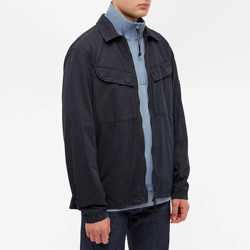 商品Stone Island|Stone Island Brushed Cotton Canvas Zip Overshirt,价格¥2546,第2张图片详细描述