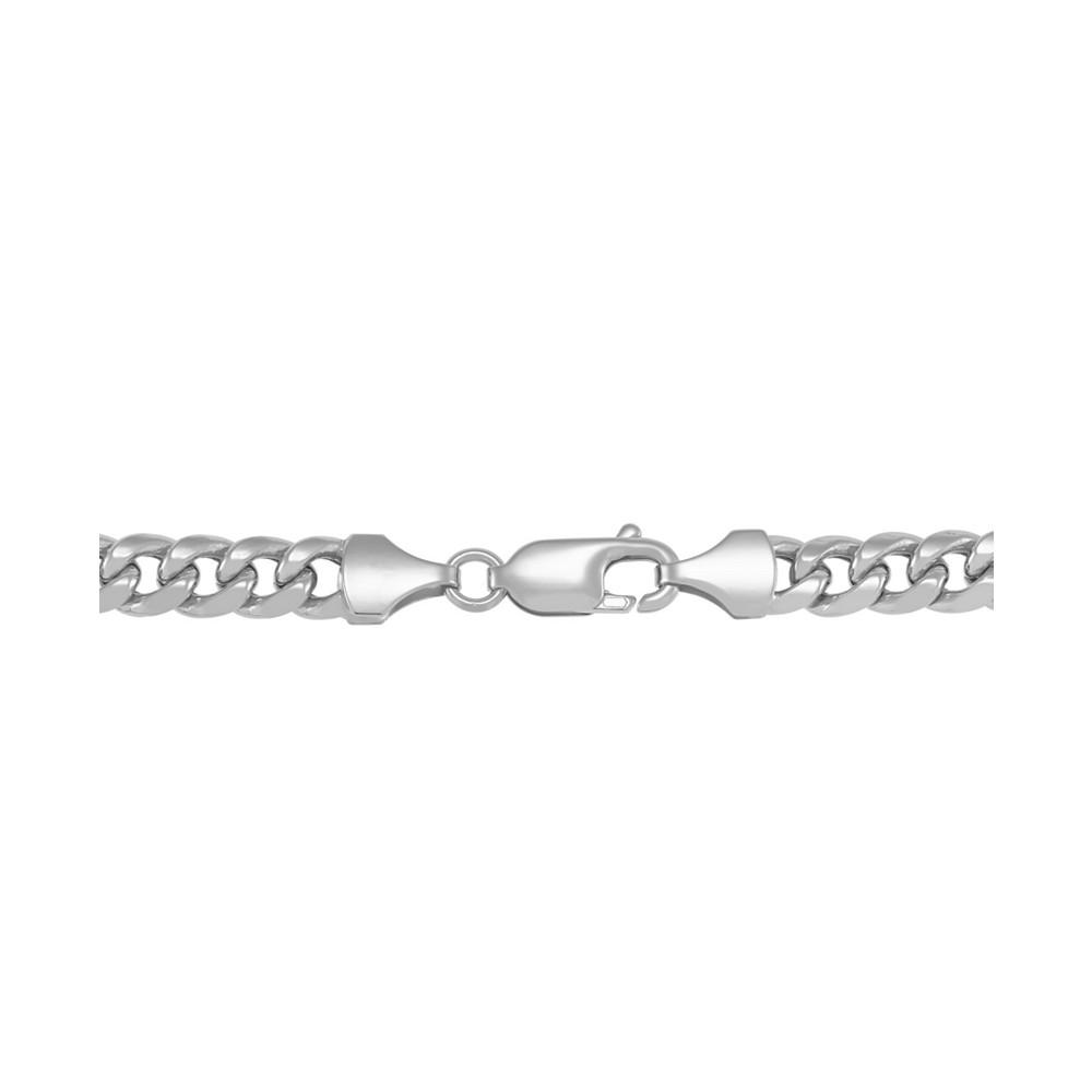 Miami Cuban Link 22" Chain Necklace in 10k White Gold商品第3张图片规格展示