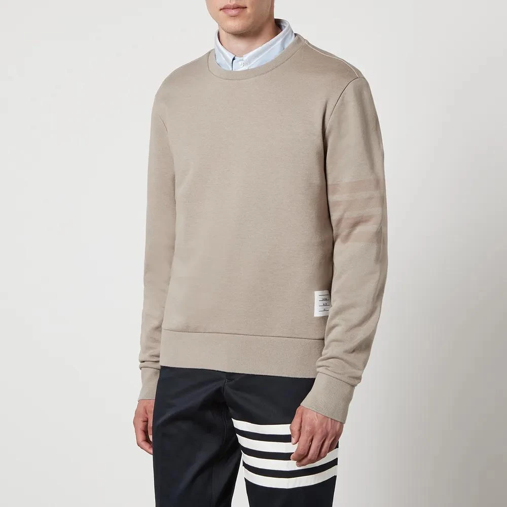 商品Thom Browne|Thom Browne Tonal 4 Bar Loopback Cotton-Jersey Sweatshirt,价格¥5291,第1张图片