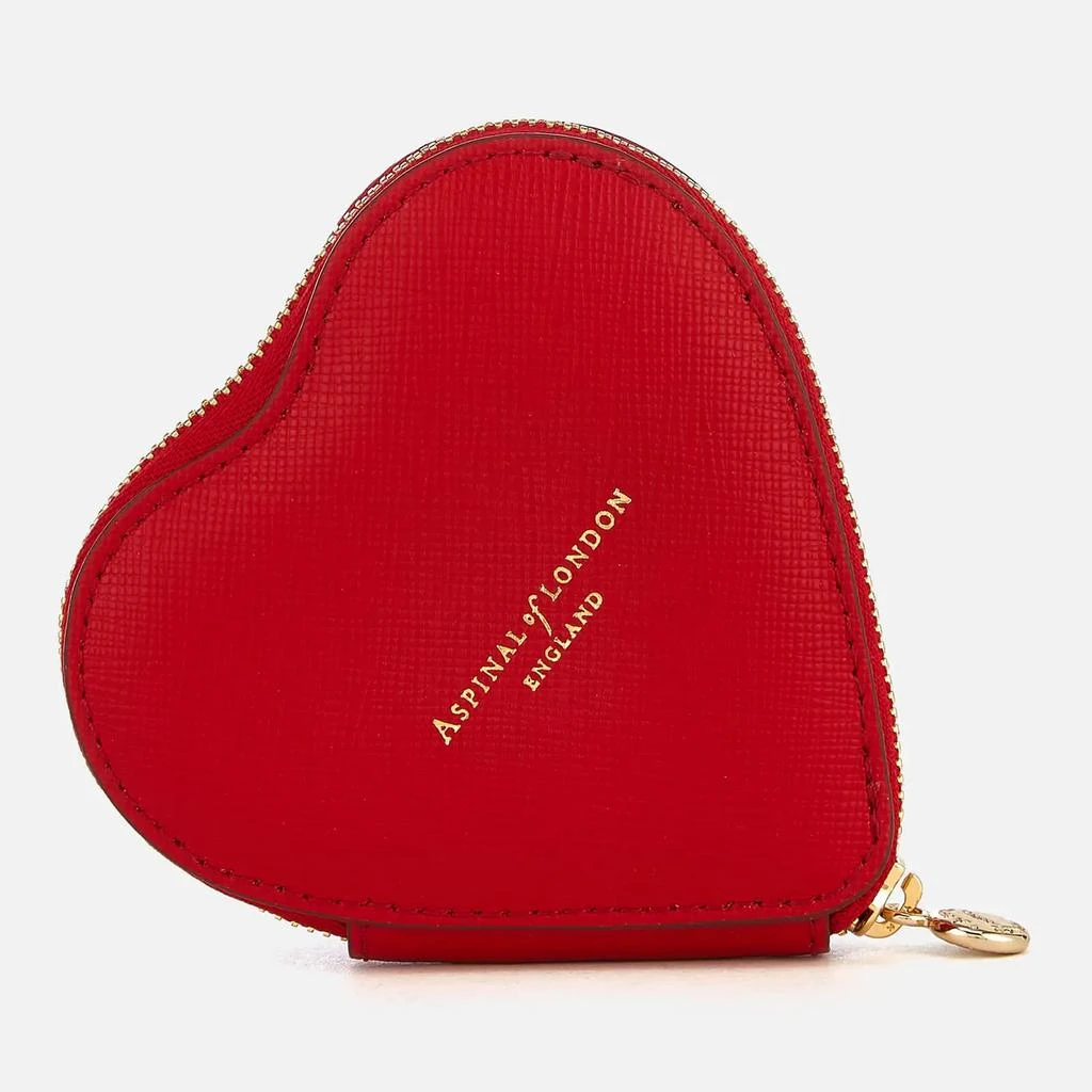 商品Aspinal of London|Aspinal of London Women's Heart Coin Purse - Scarlet,价格¥241,第1张图片